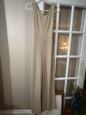 NWT- Anistar Sleeveless Ribbed Jumpsuit